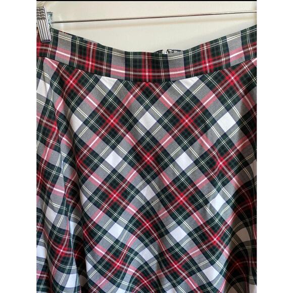 NWT Alex Marie Clarissa Christmas Holiday Plaid A-Line Midi Skirt- Size 12 - Picture 3 of 8